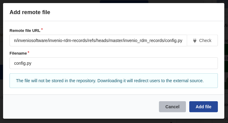 Remote file upload widget