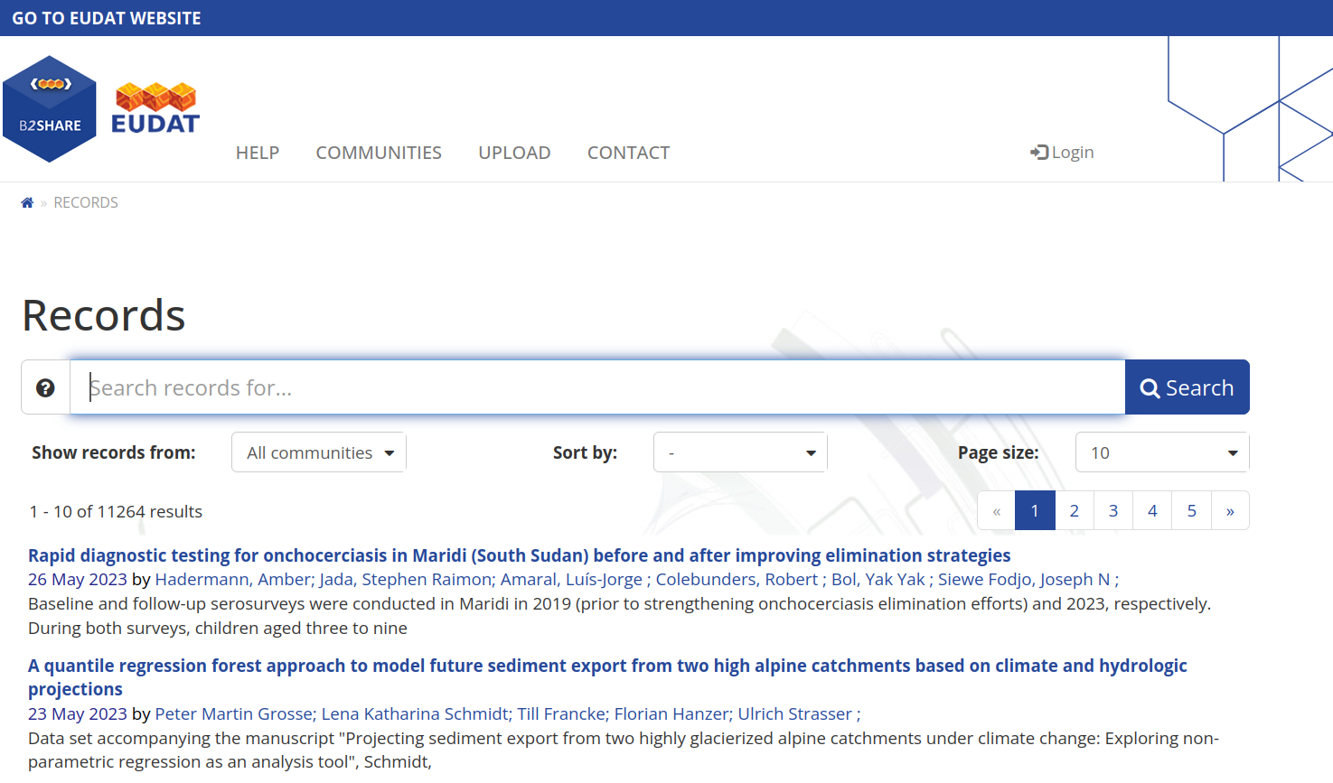 B2SHARE advanced search